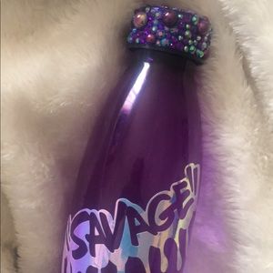 Blinged “savage” water bottle